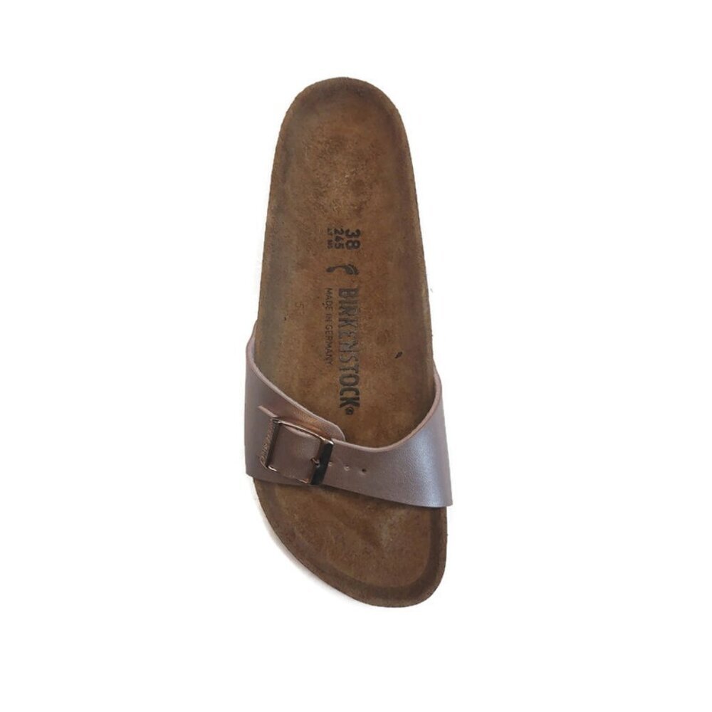 Birkenstock Madrid Birko Flor Sandals Womens Size 7 Metallic Copper EU 38 Narrow - Picture 3 of 9